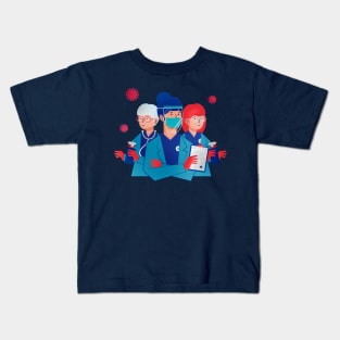 Team of Doctors against coronavirus Kids T-Shirt